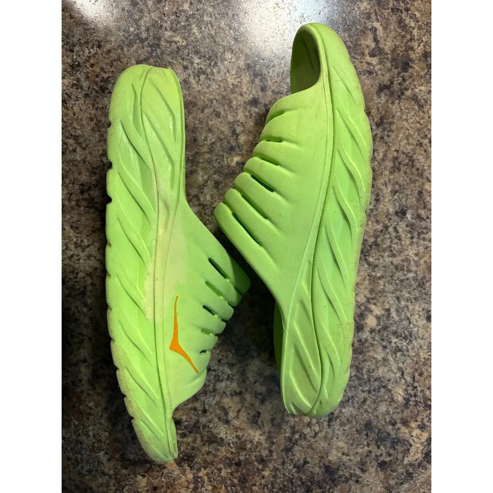 Hoka One One Ora Recovery Slide 2 Lime Green Mens 8 Womens 10 Sandals 1099673